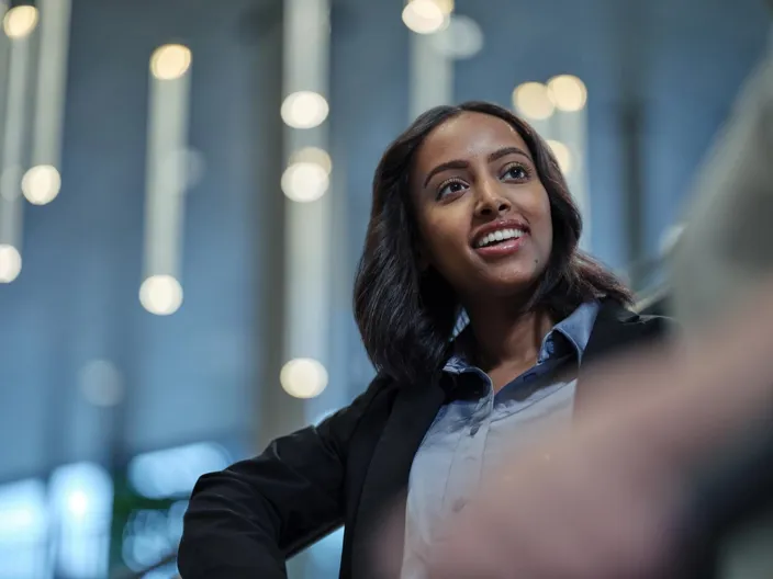 Business woman smiling portrait