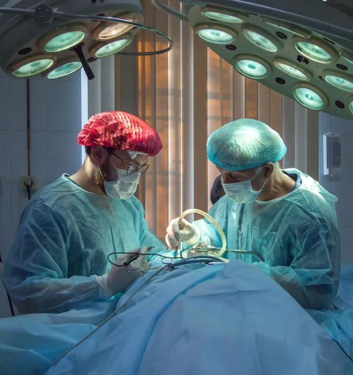 Two surgeons performing surgery